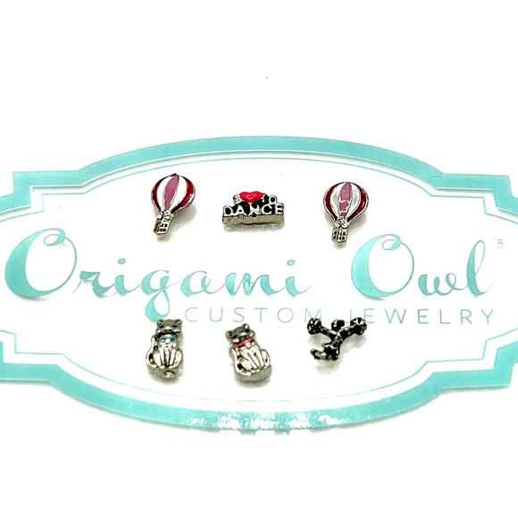 Origami Owl Authentic Silver Charms 6 Charms Bundle - Picture 1 of 2
